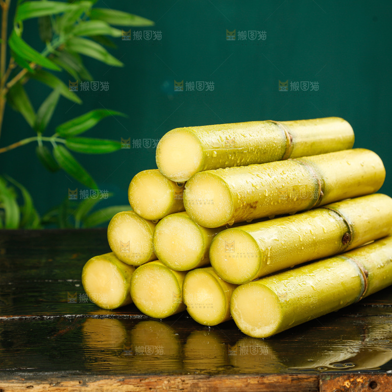 深底上的黄皮甘蔗