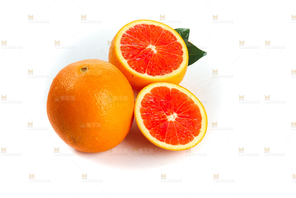 白底上的血橙