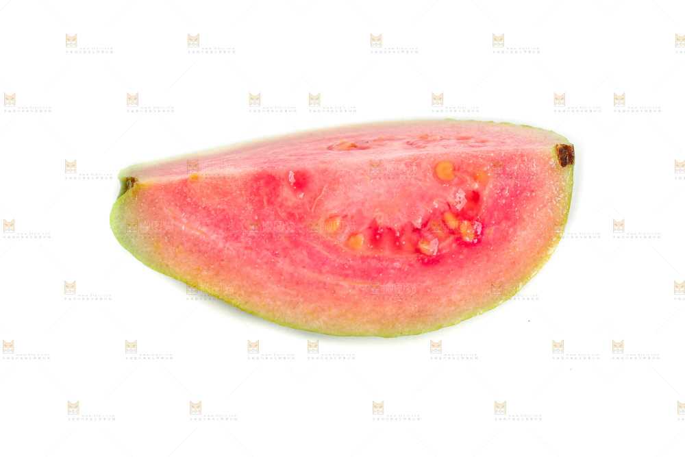 白底上的红心芭乐