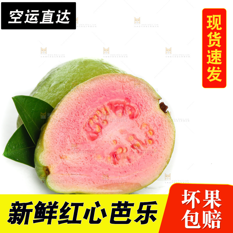 白底上的红心芭乐