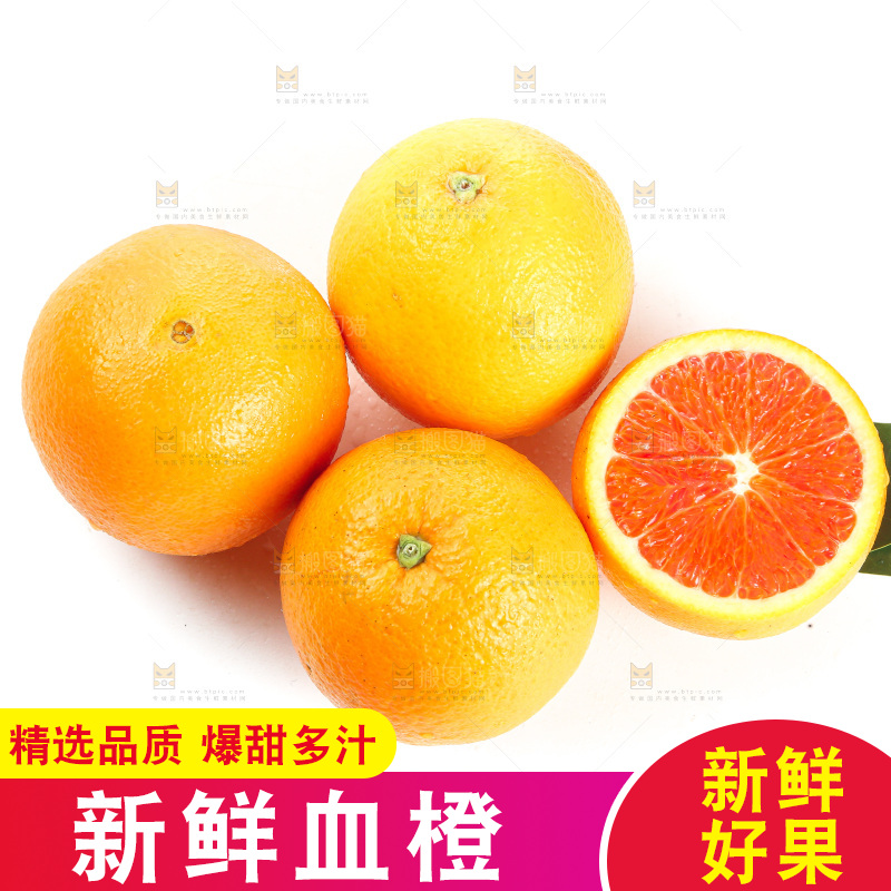 白底上的血橙