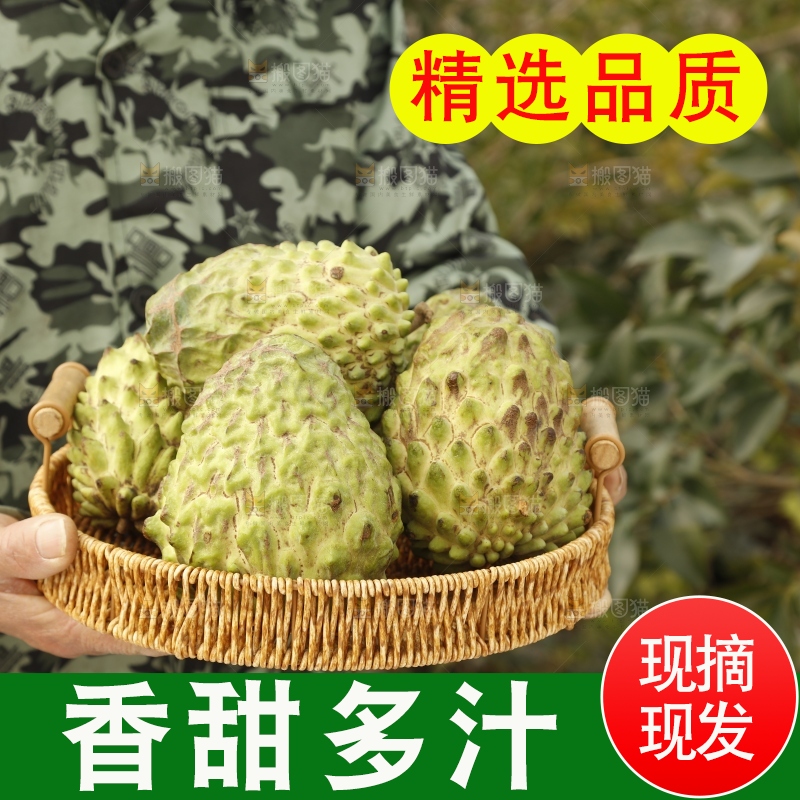 筐子里装的释迦果