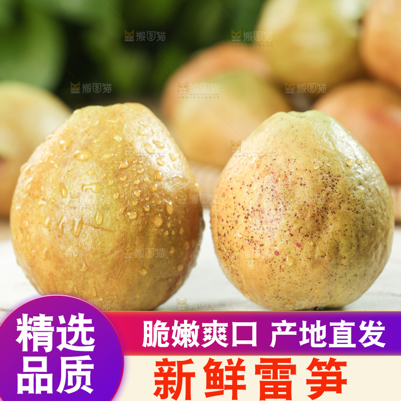 木底上的红心芭乐