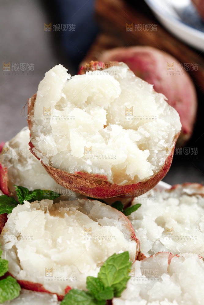 深底上的白心红薯