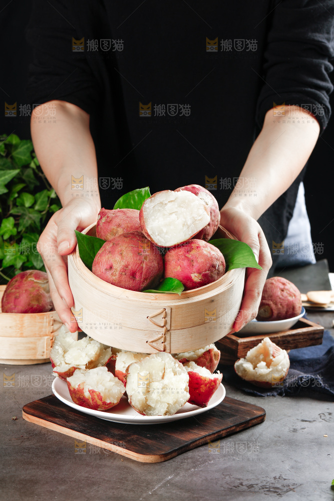 深底上的白心红薯