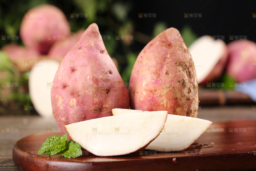 深底上的白心红薯