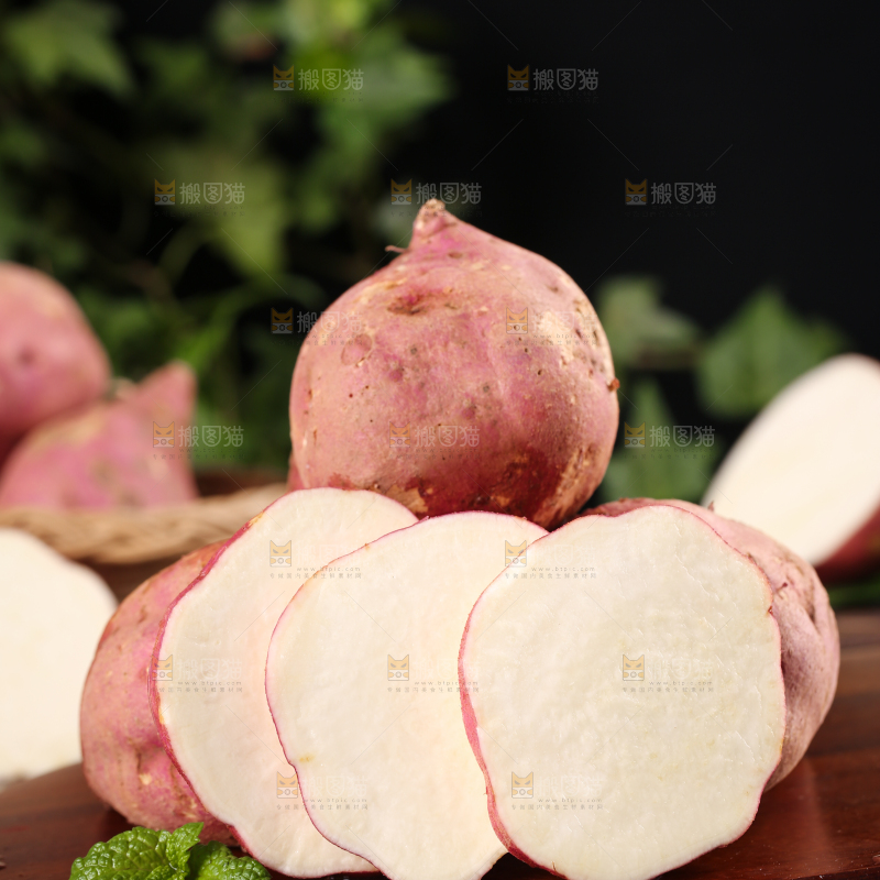 深底上的白心红薯