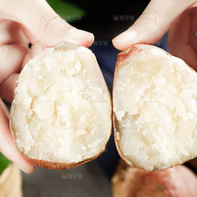 深底上的白心红薯