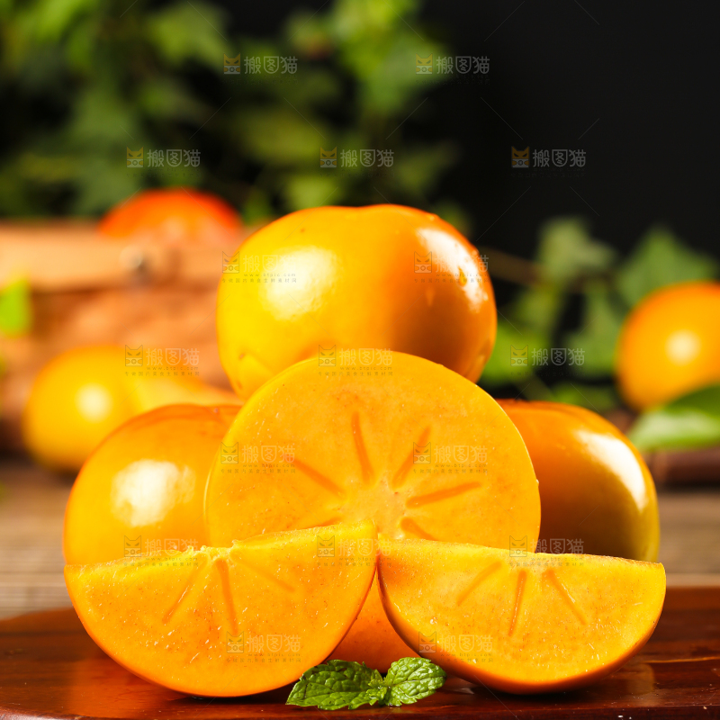 深底上的磨盘柿子