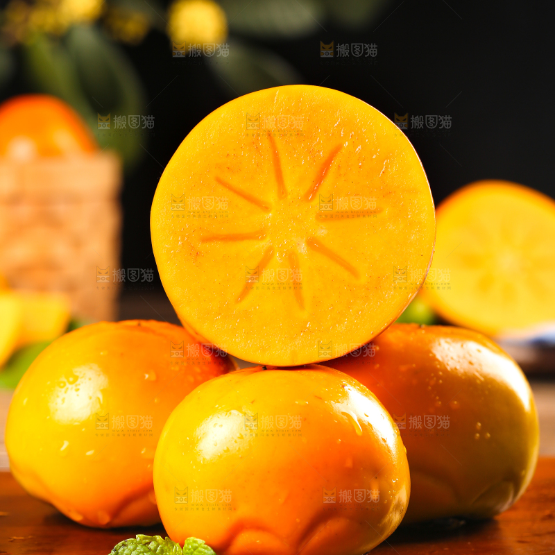 深底上的磨盘柿子