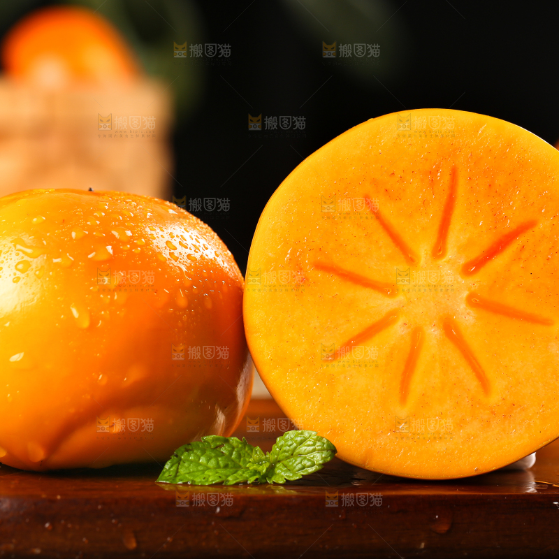 深底上的磨盘柿子