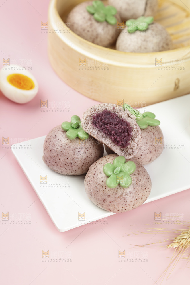 紫薯山竹包