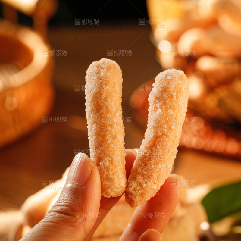 深底上的江米条