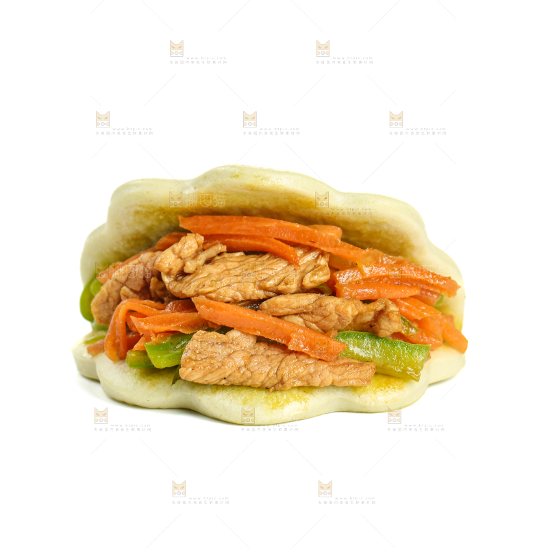 荷叶饼夹青椒肉丝
