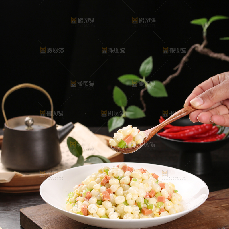 玉米粒炒火腿