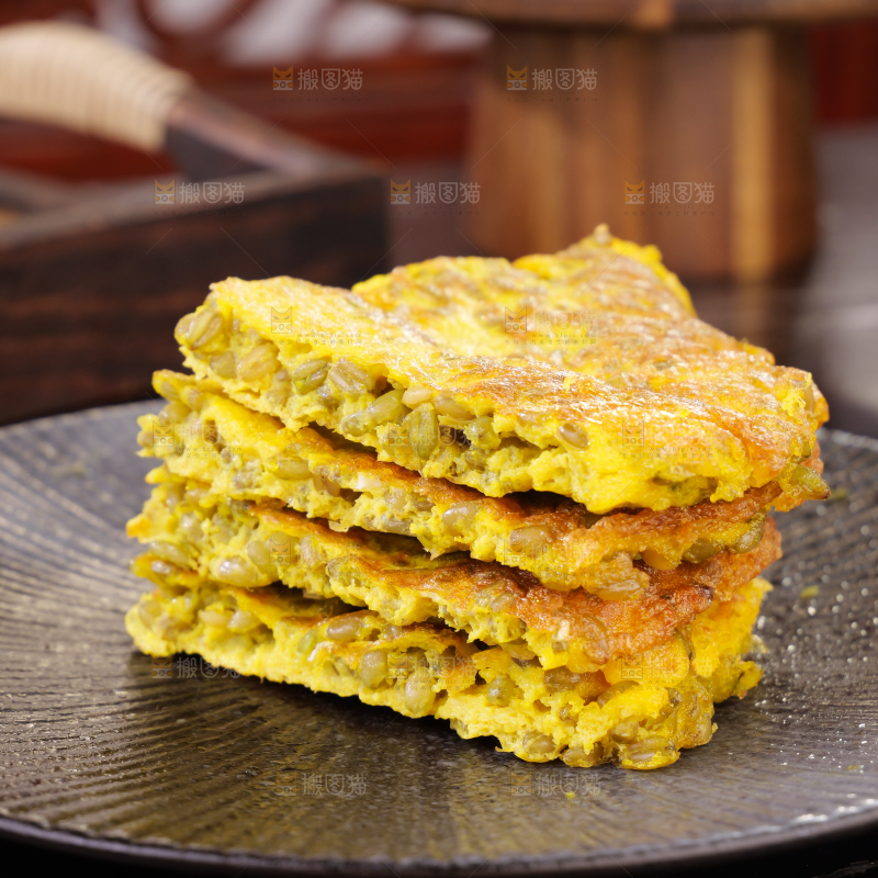 青麦仁煎蛋