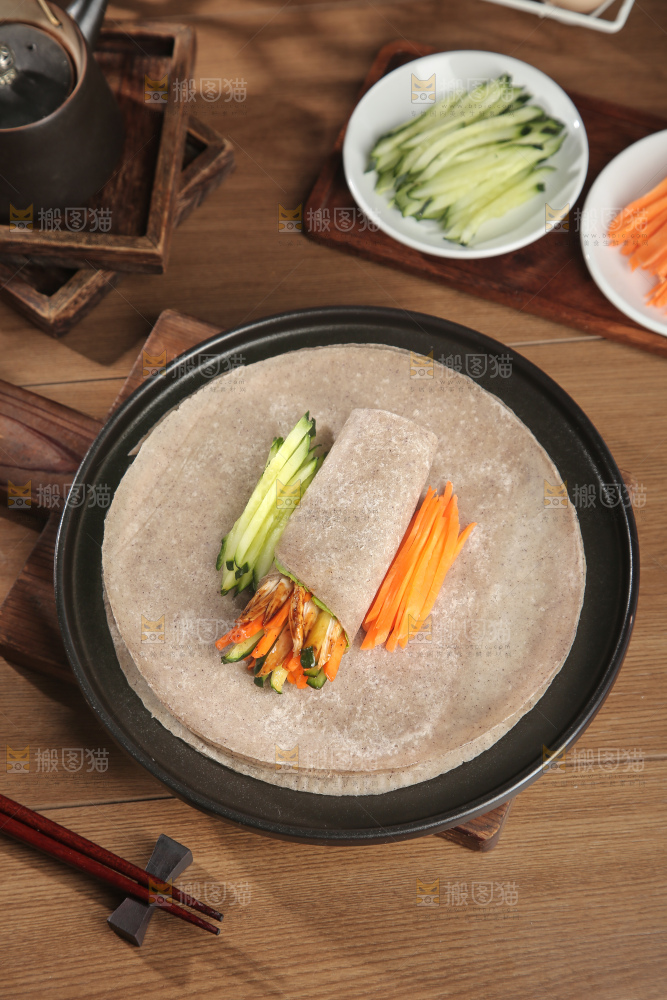 黑全麦卷饼