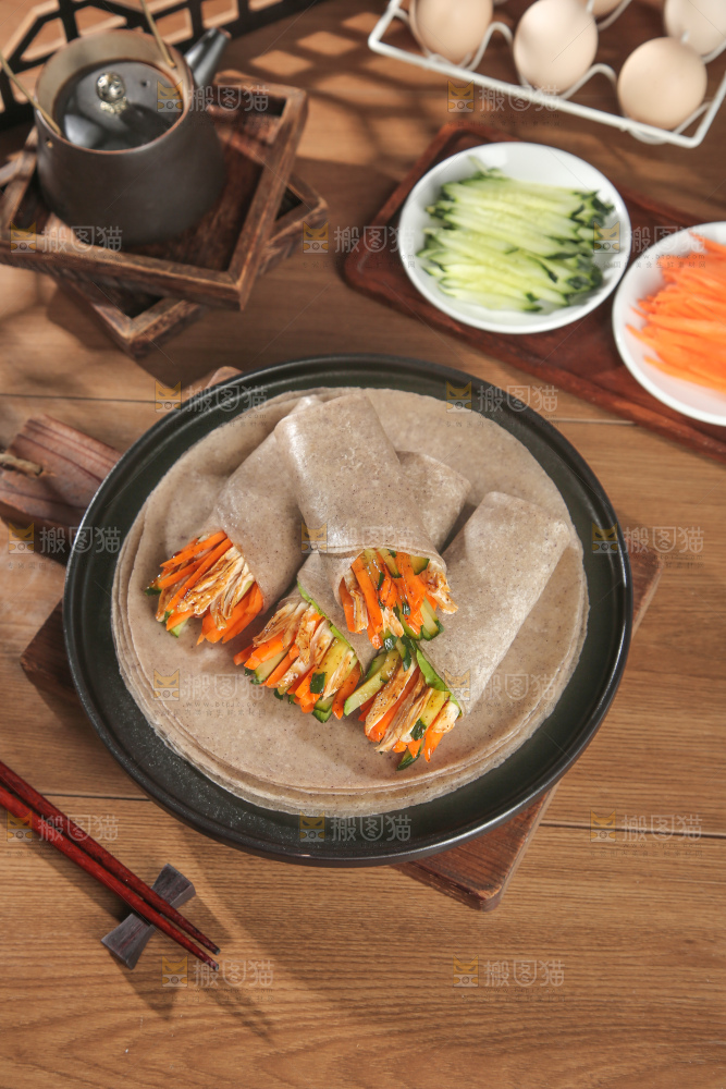 黑全麦卷饼