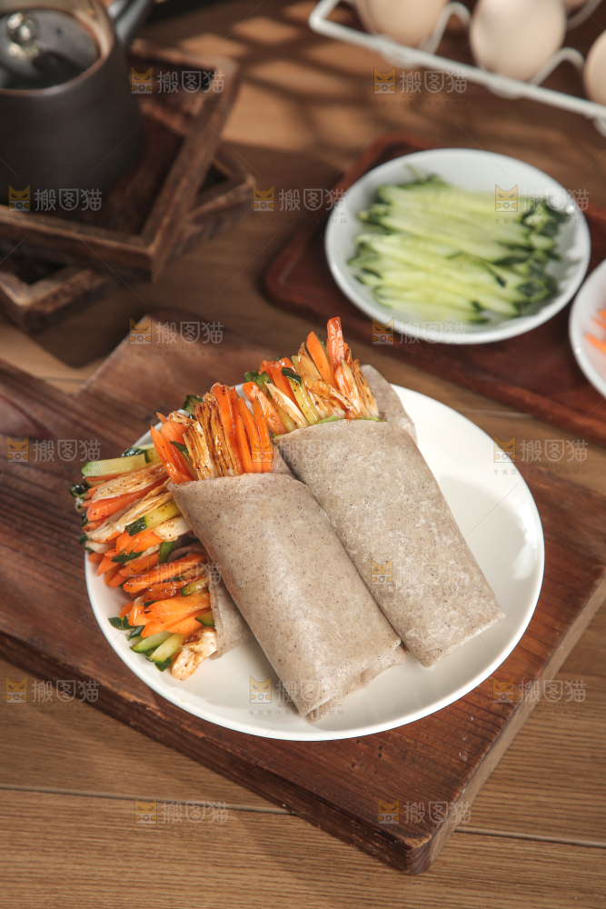 黑全麦卷饼