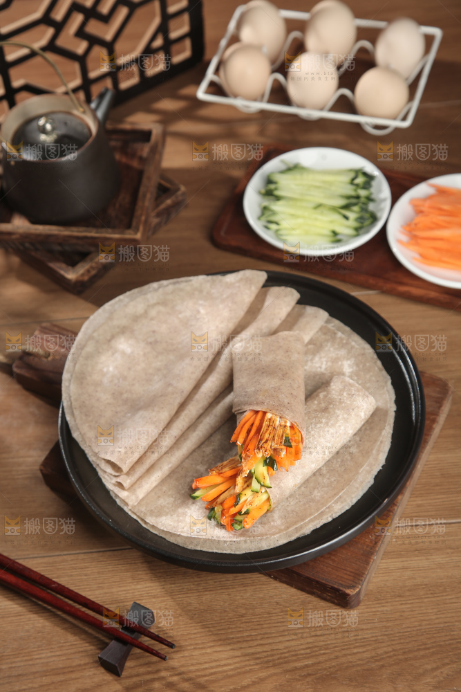 黑全麦卷饼