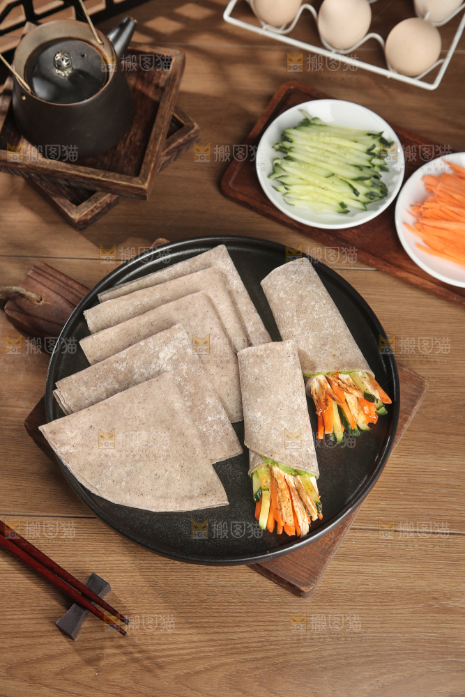 黑全麦卷饼