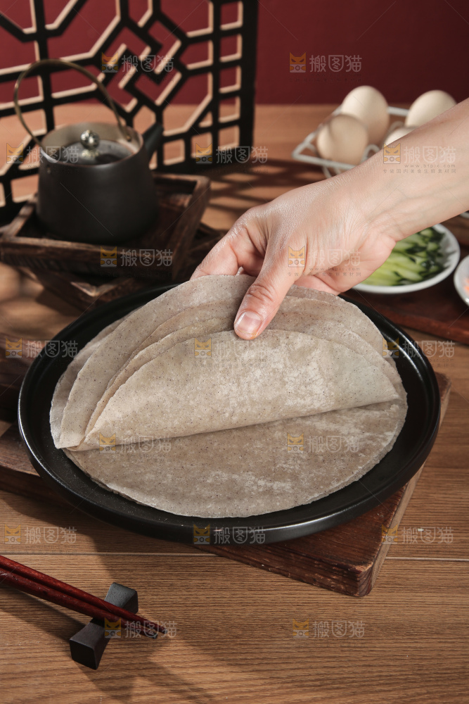黑全麦卷饼