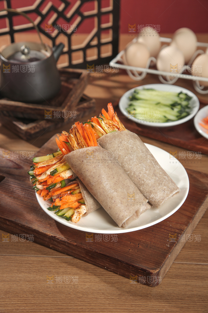 黑全麦卷饼