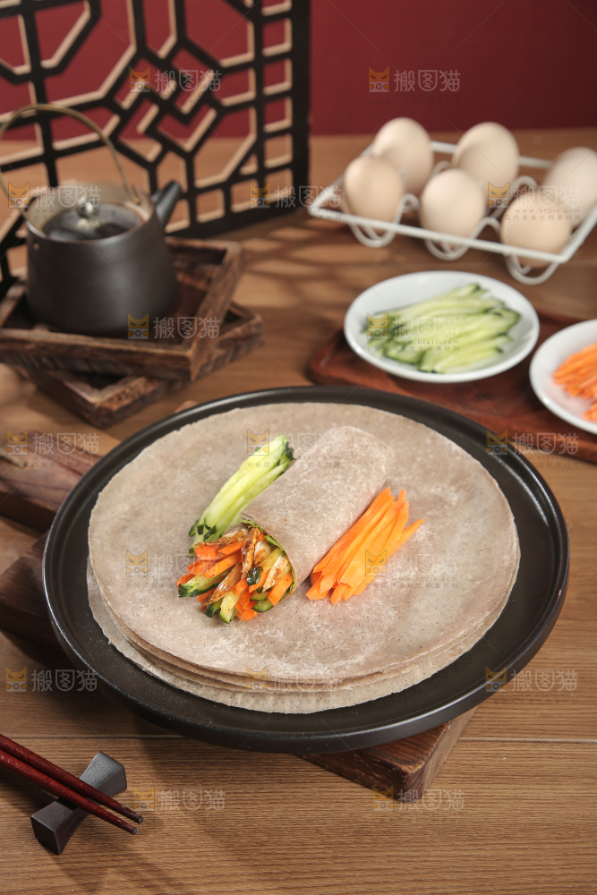 黑全麦卷饼