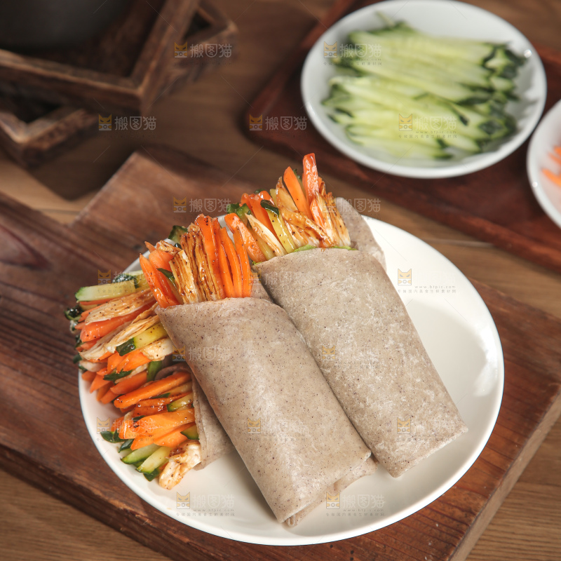 黑全麦卷饼
