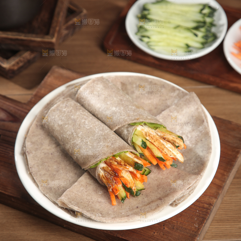 黑全麦卷饼