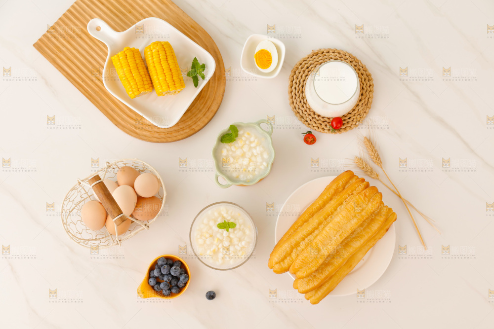 油条玉米羹组合