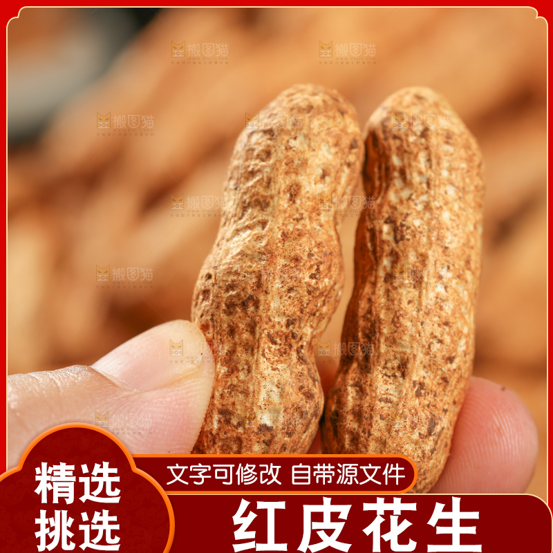 红皮花生