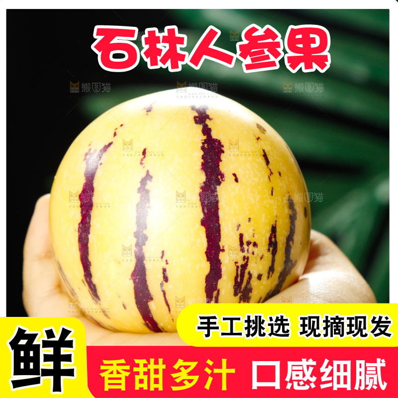 手里拿着石林人参果