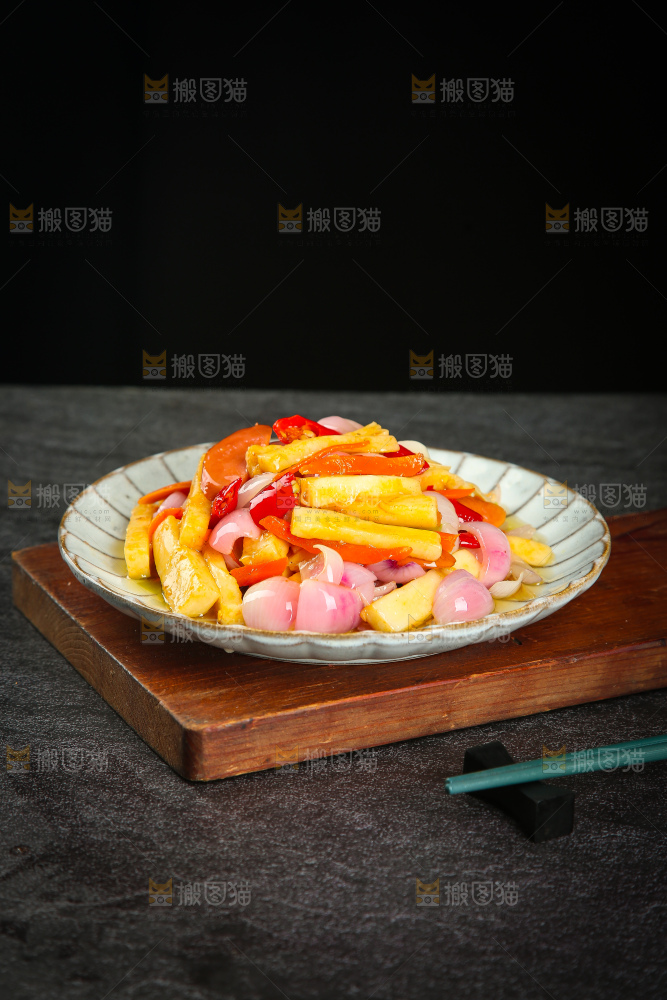 年糕炒毛葱