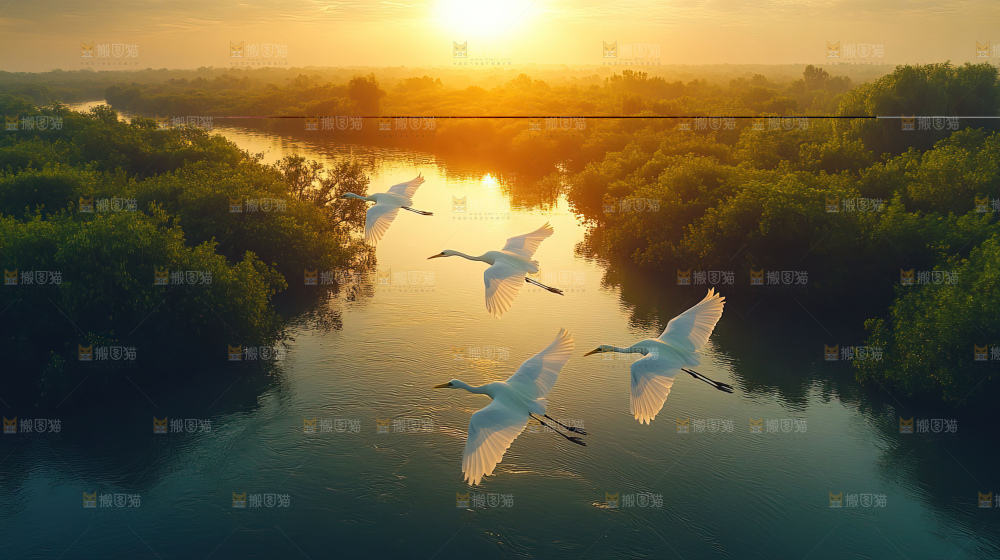 湿地栖息地沼泽自然环境保护区森林绿色