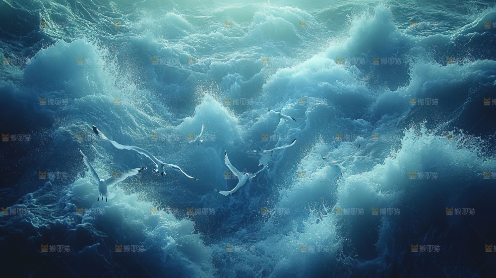 大海 海鸥 纯净 宁静 自然 风景
