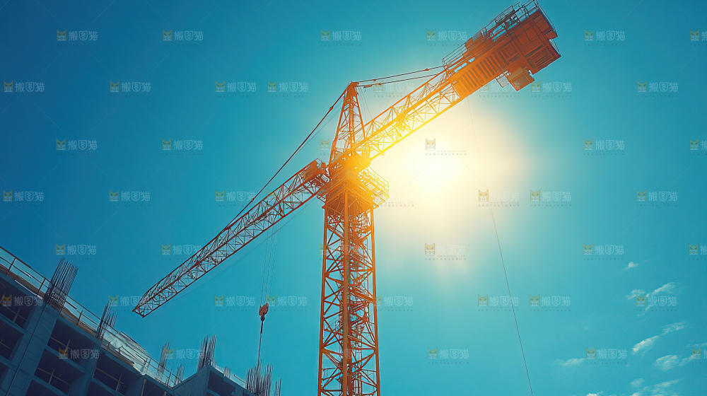 城市建设发展工地工人向上国富民强