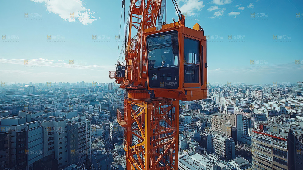 城市建设发展工地工人向上国富民强