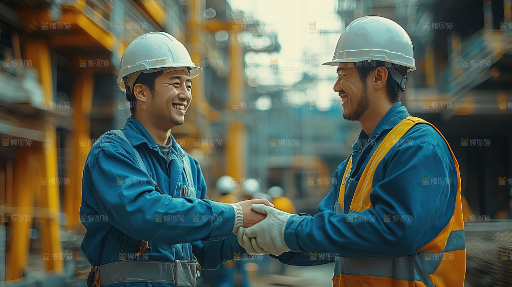 城市建设发展工地工人向上国富民强