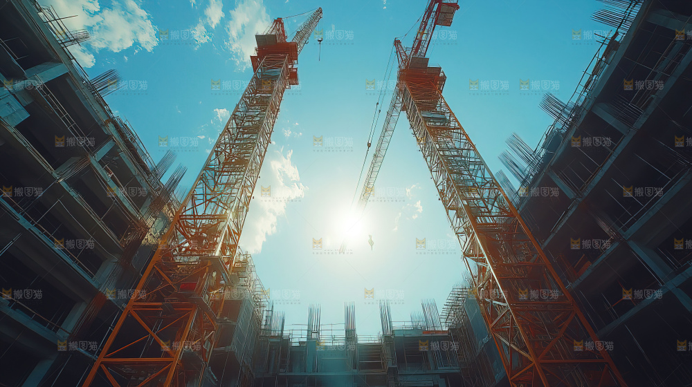 城市建设发展工地工人向上国富民强