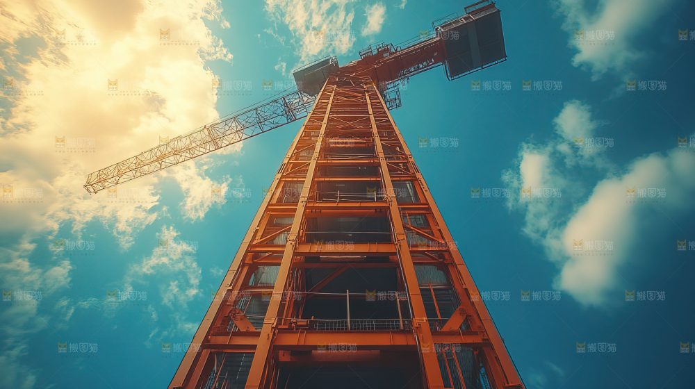 城市建设发展工地工人向上国富民强