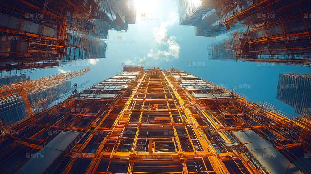 城市建设发展工地工人向上国富民强