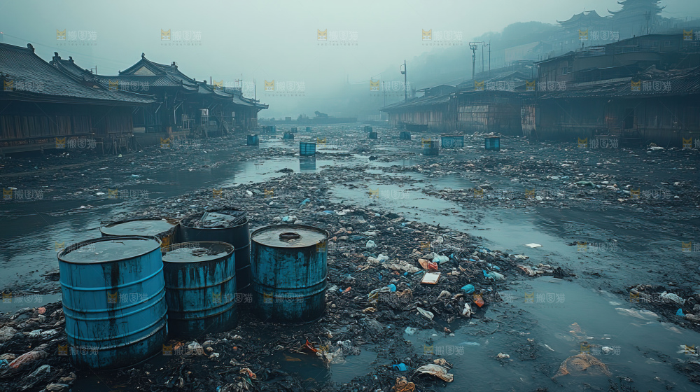 环境污染城市沦陷污染废水垃圾环境灾害