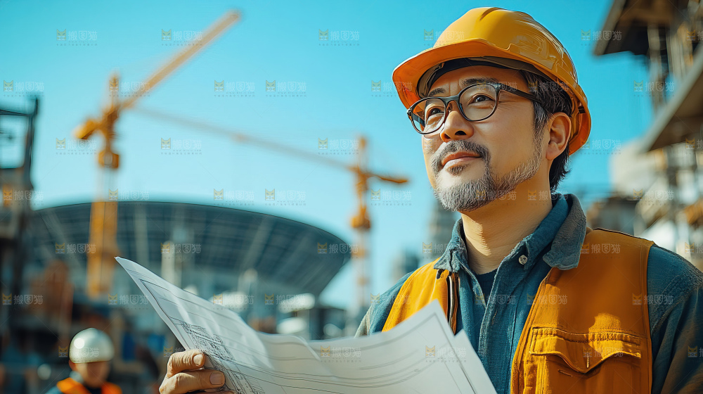 城市建设发展工地工人向上国富民强