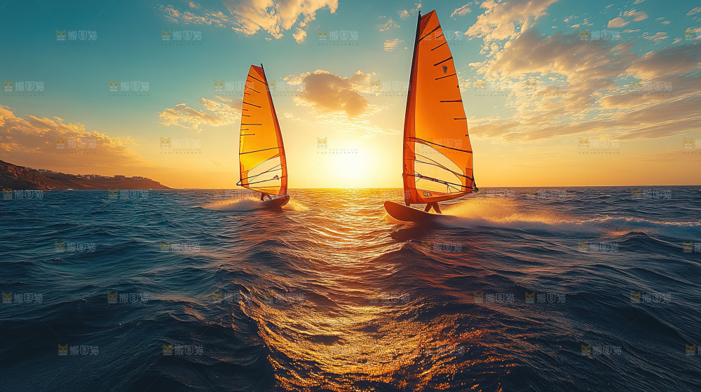 帆船运动海浪波浪激励奋斗拼搏