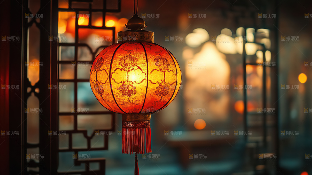 中秋素材团圆花灯月饼荷花灯赏月