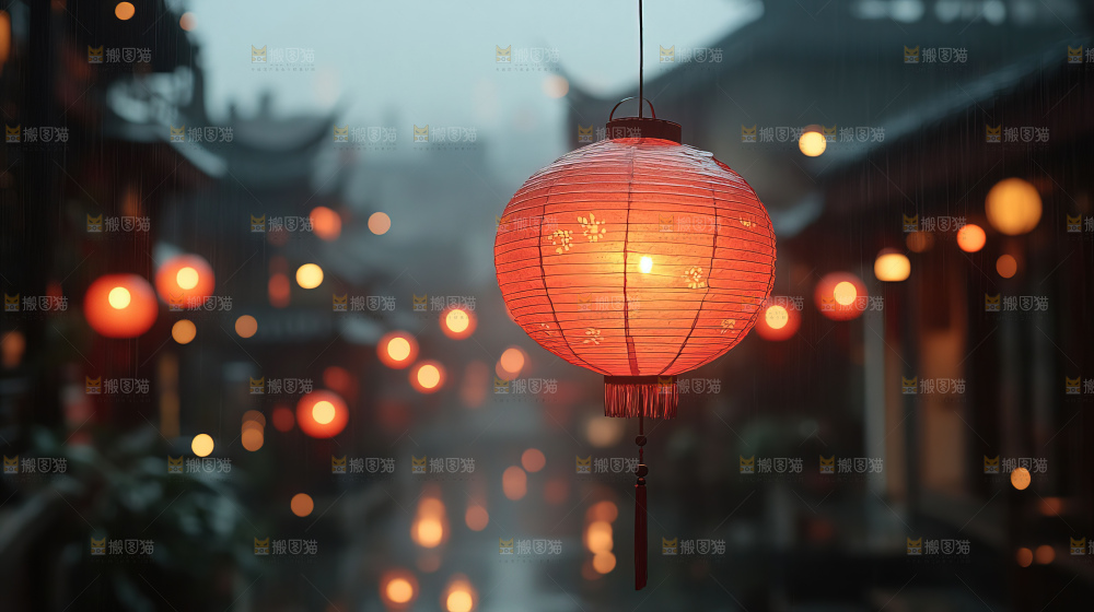 中秋素材团圆花灯月饼荷花灯赏月