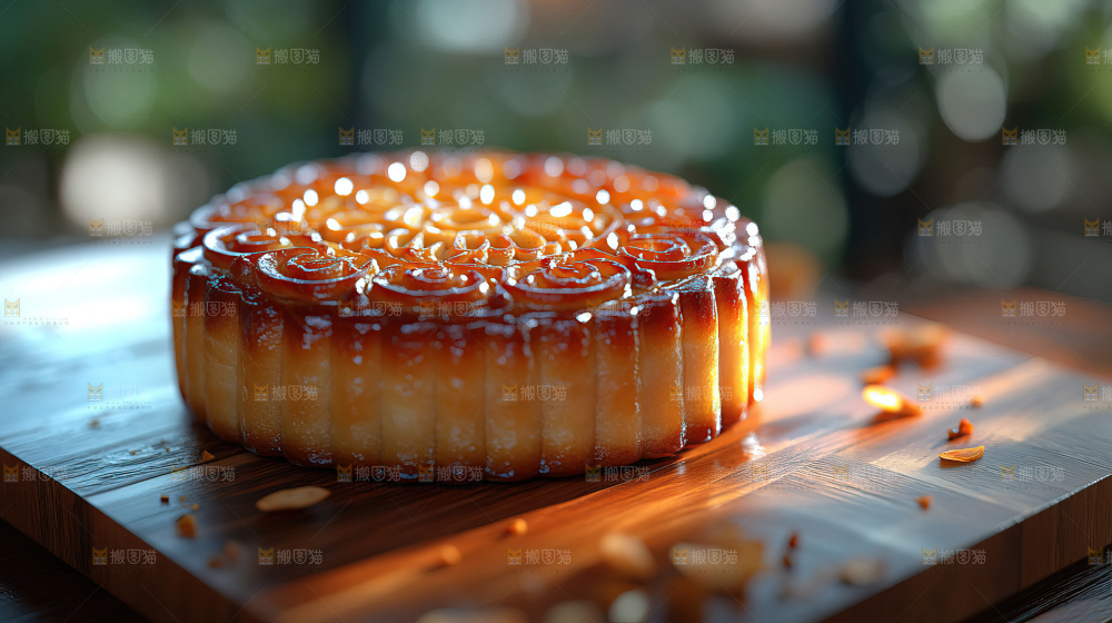 中秋素材团圆花灯月饼荷花灯赏月