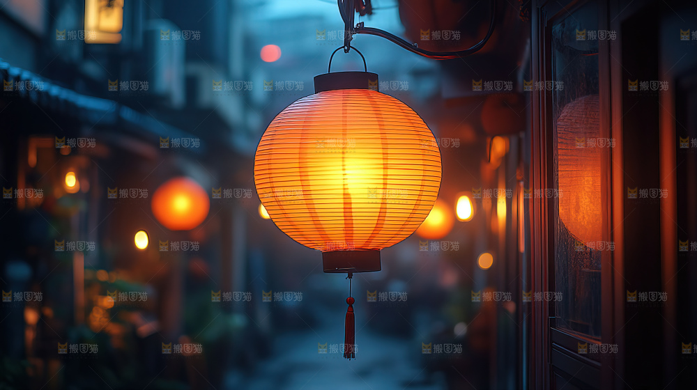 中秋素材团圆花灯月饼荷花灯赏月