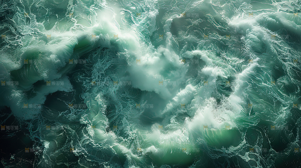 湍急 水流 波涛汹涌向上前行